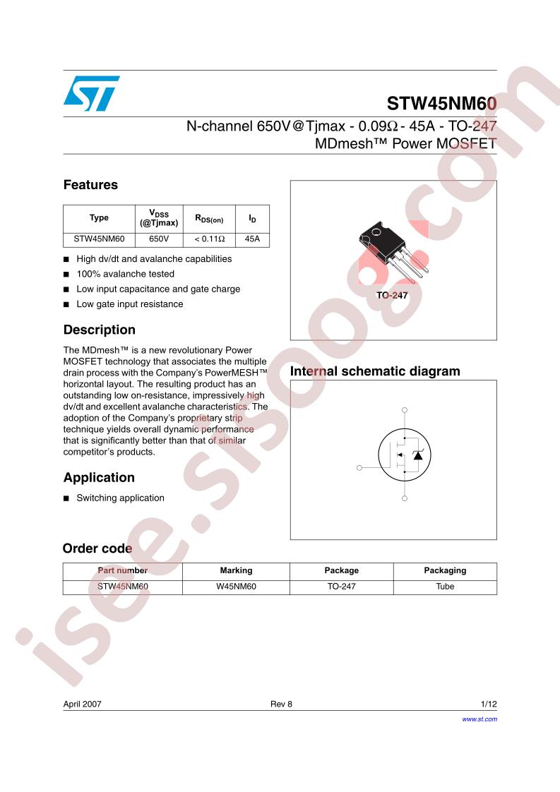 STW45NM60