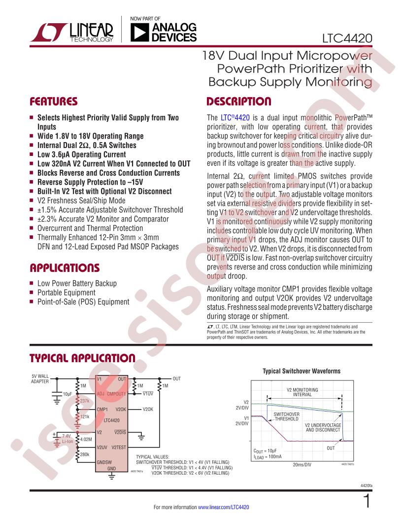 LTC4420 Datasheet