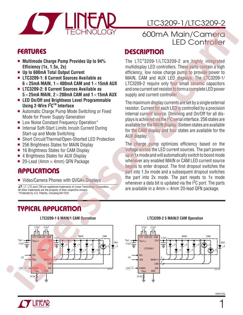 LTC3209-1,-2