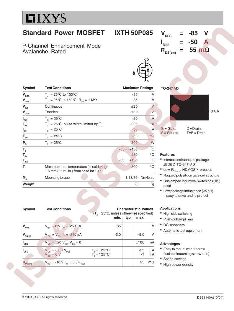 IXTH50P085