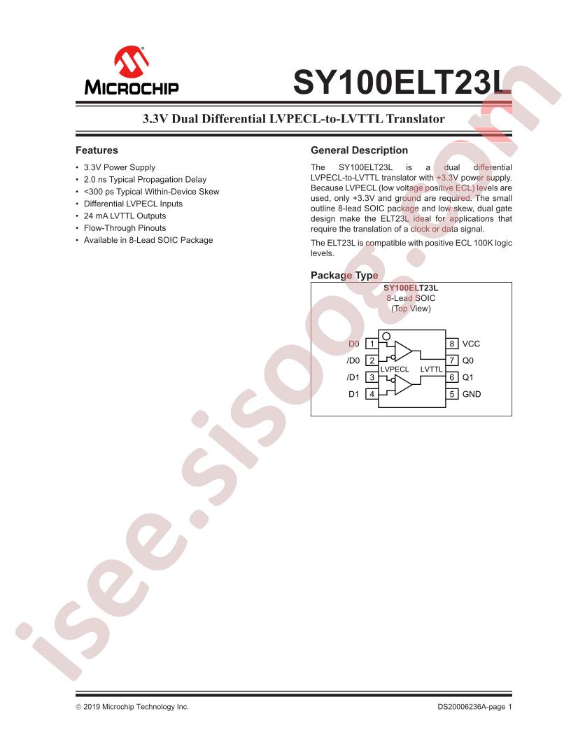 SY10ELT23L, SY100ELT23L