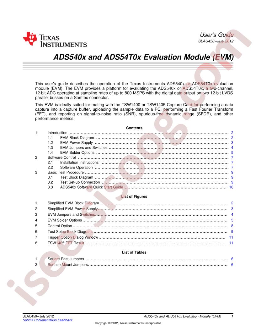 ADS540x,54T0xEVM User Guide