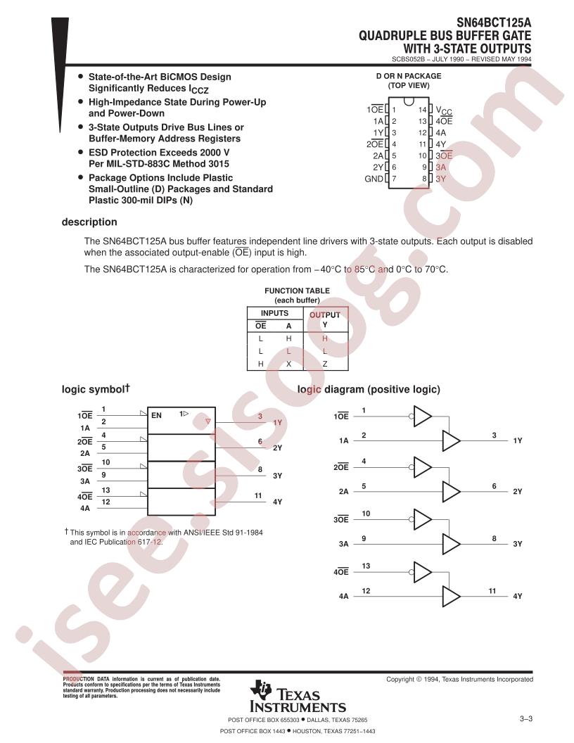 SN64BCT125A