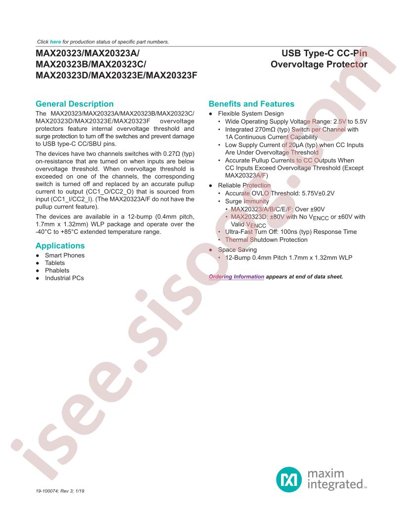 MAX20323(A-F) Datasheet*