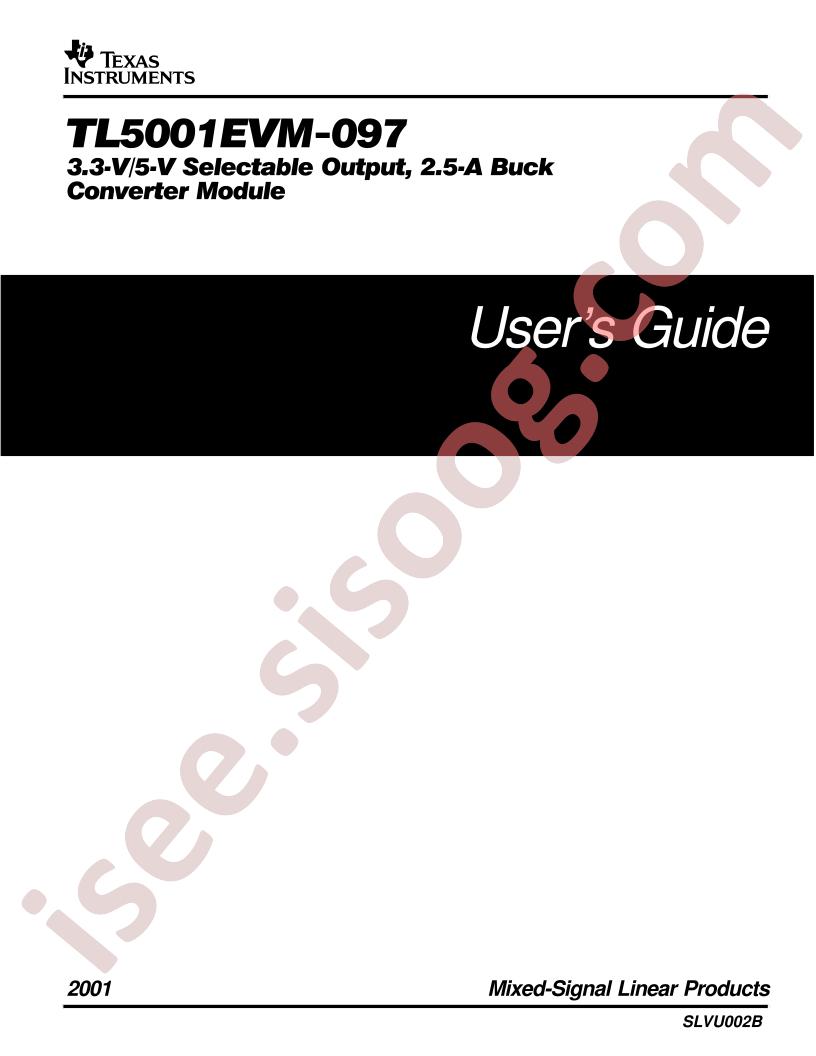 TL5001EVM-097 Users Guide