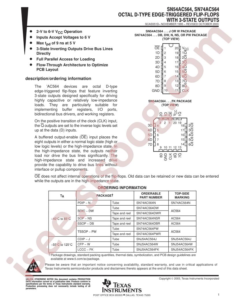 SN54/74AC564