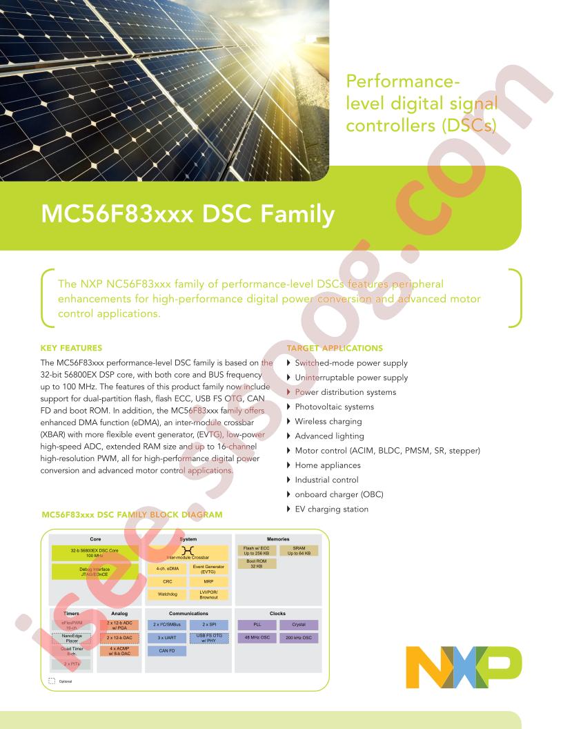 MC56F83zzz Fact Sheet