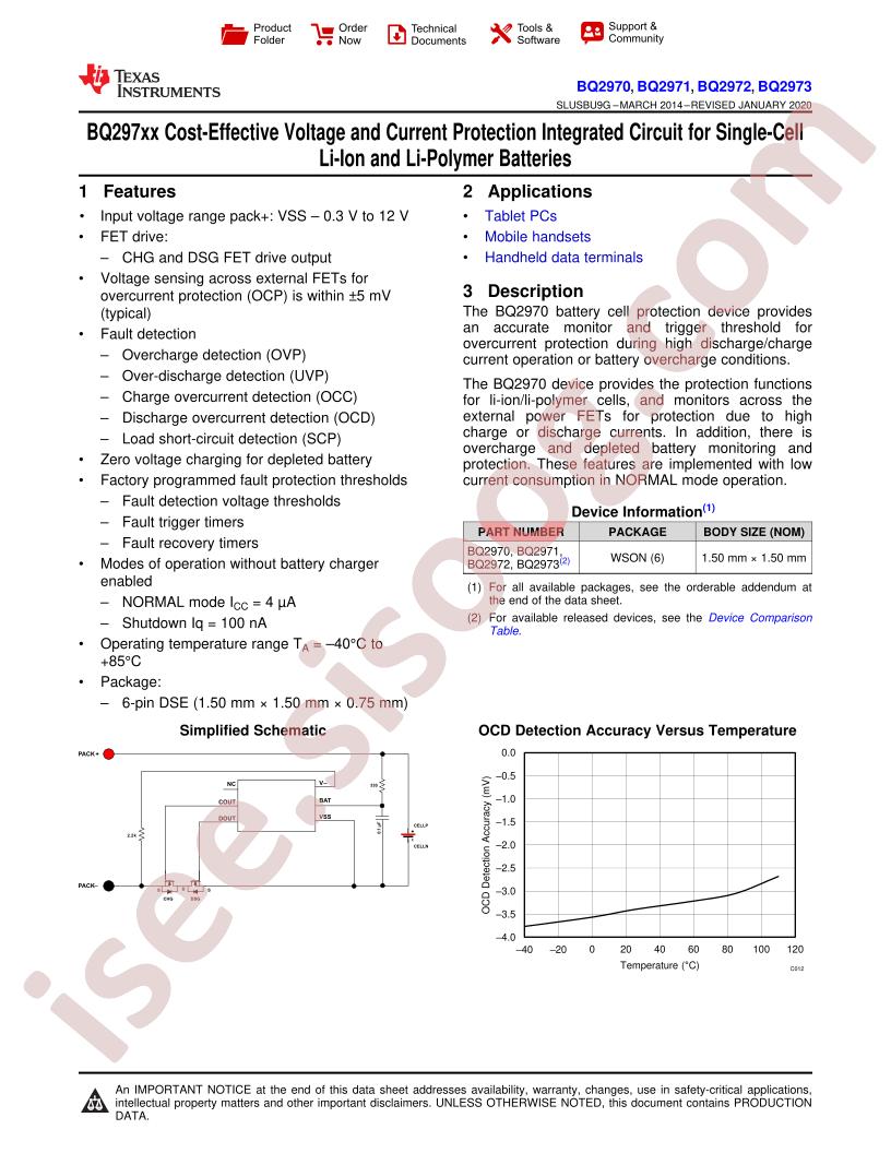 BQ297xx Datasheet