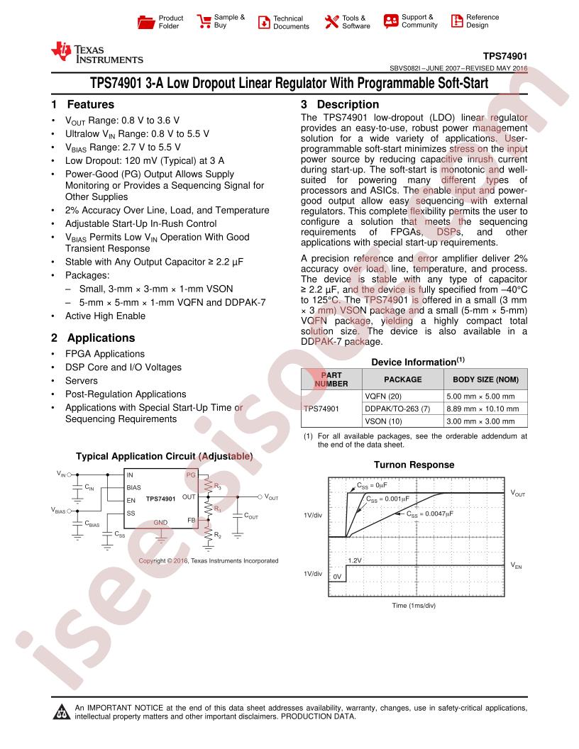 TPS749xx Datasheet