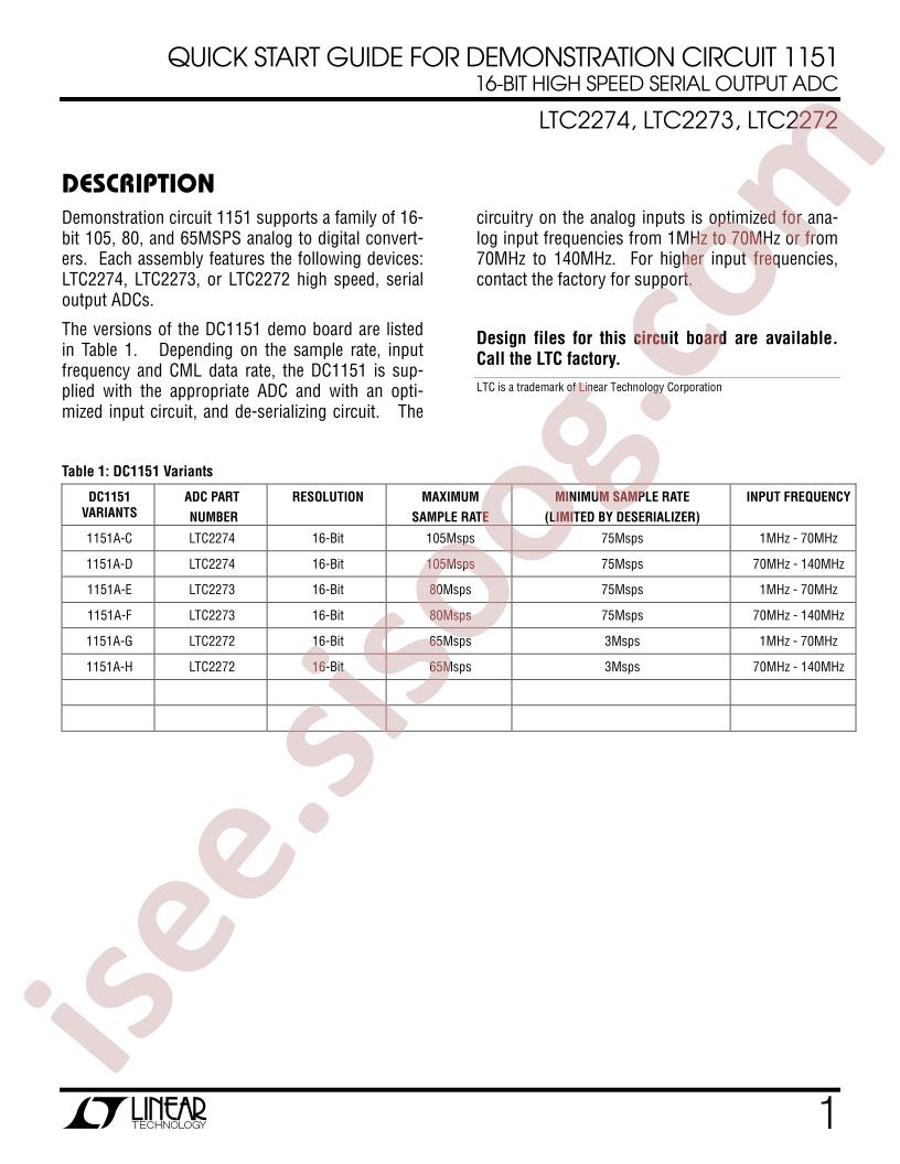 DC1151 Quick Start Guide
