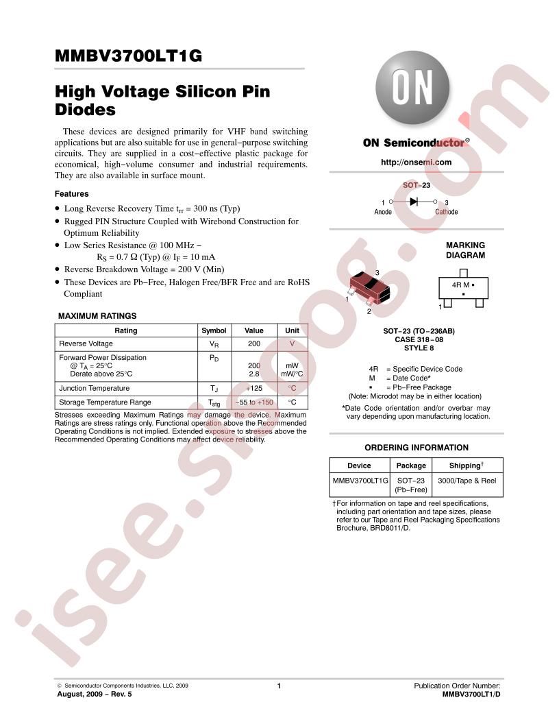 MMBV3700LT1, MPN3700
