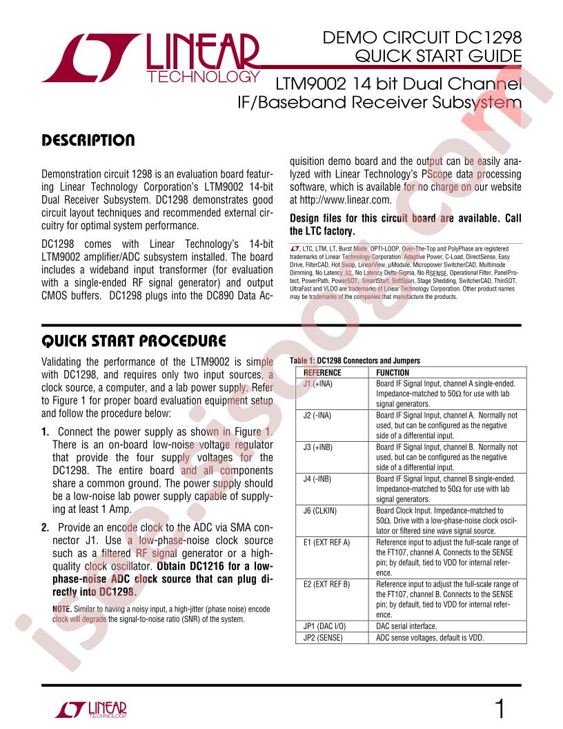 DC1298 Quick Start Guide