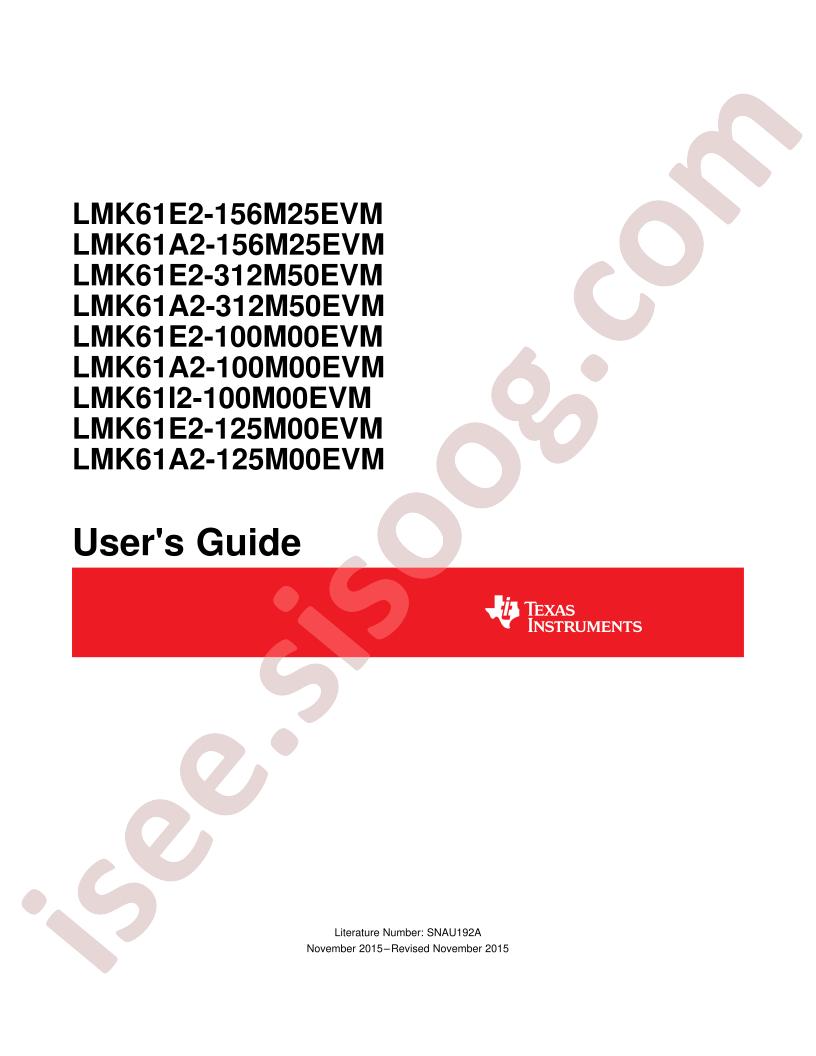 LMK61xx EVM User Guide