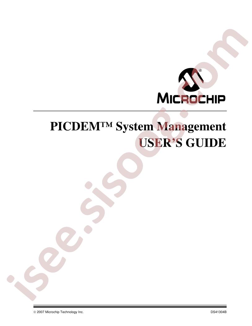 PICDEM System Mgmt User Guide