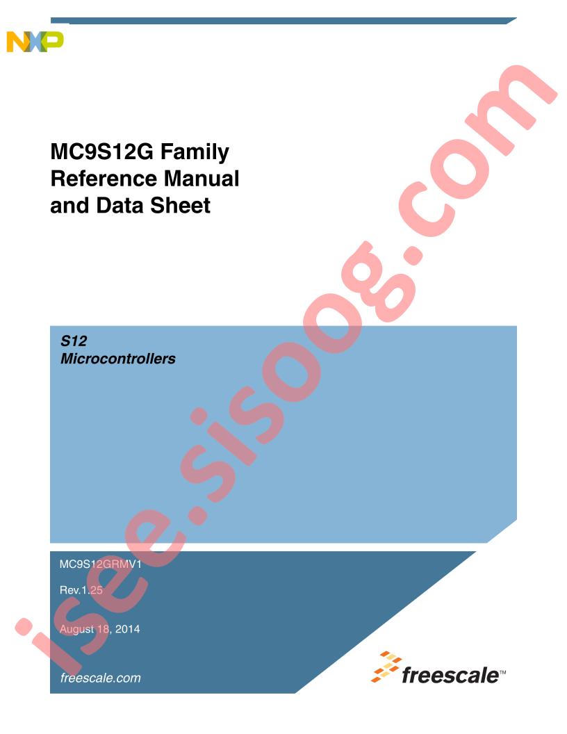 MC9S12G Family Manual and Datasheet