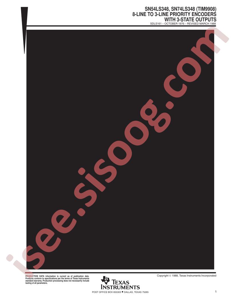 SN54LS348, SN74LS348
