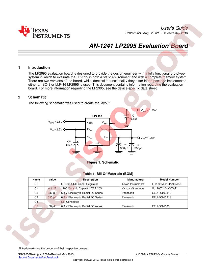 LP2995 Eval Board Guide