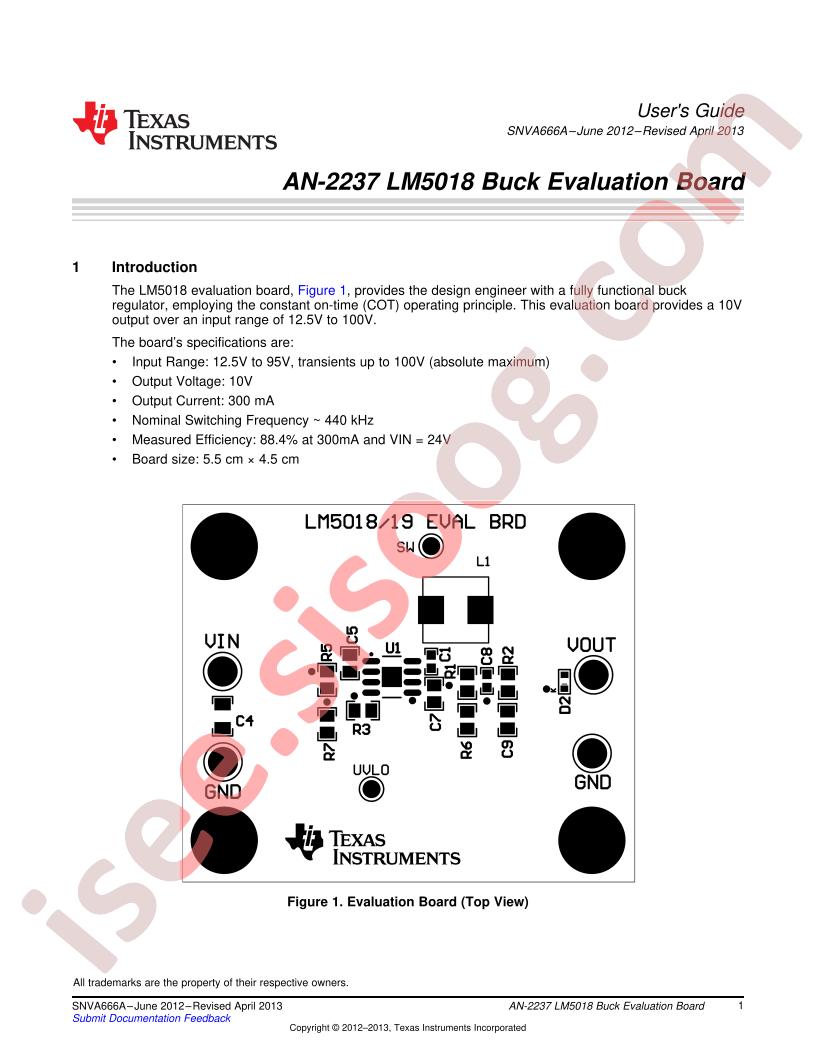 LM5018EVAL User Guide