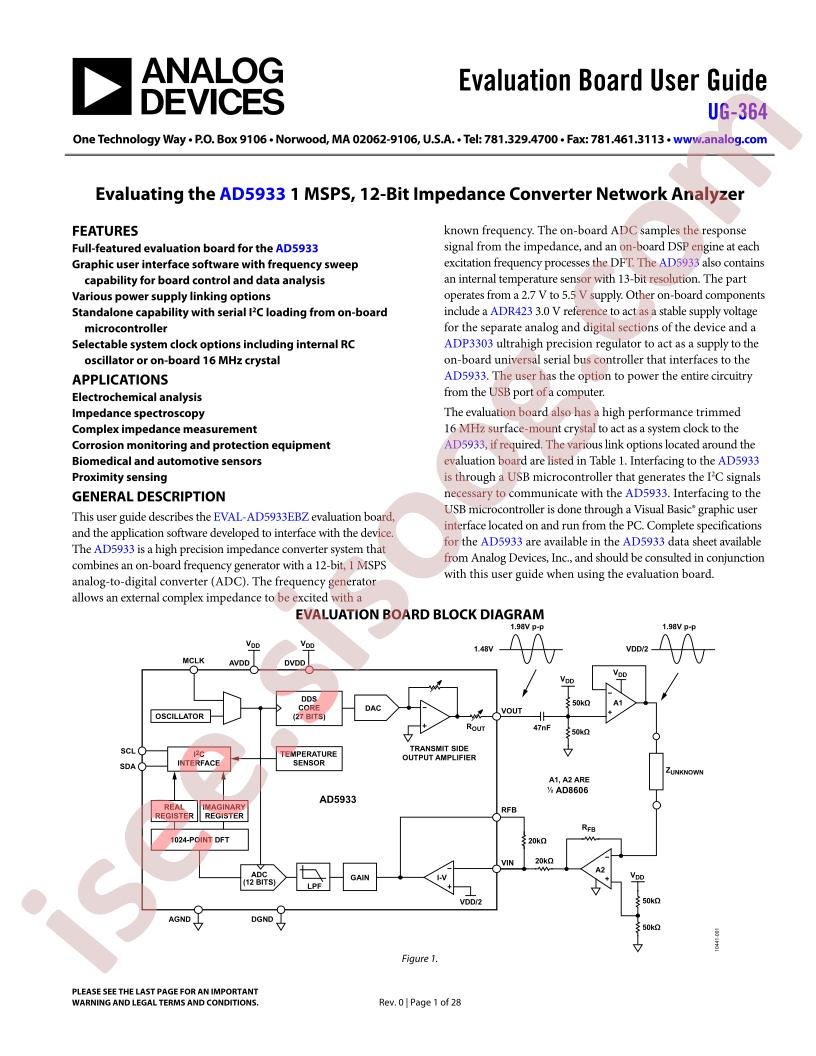 EVAL-AD5933EBZ User Guide