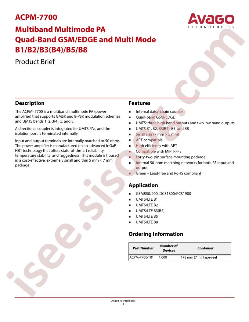 ACPM-7700 Brief