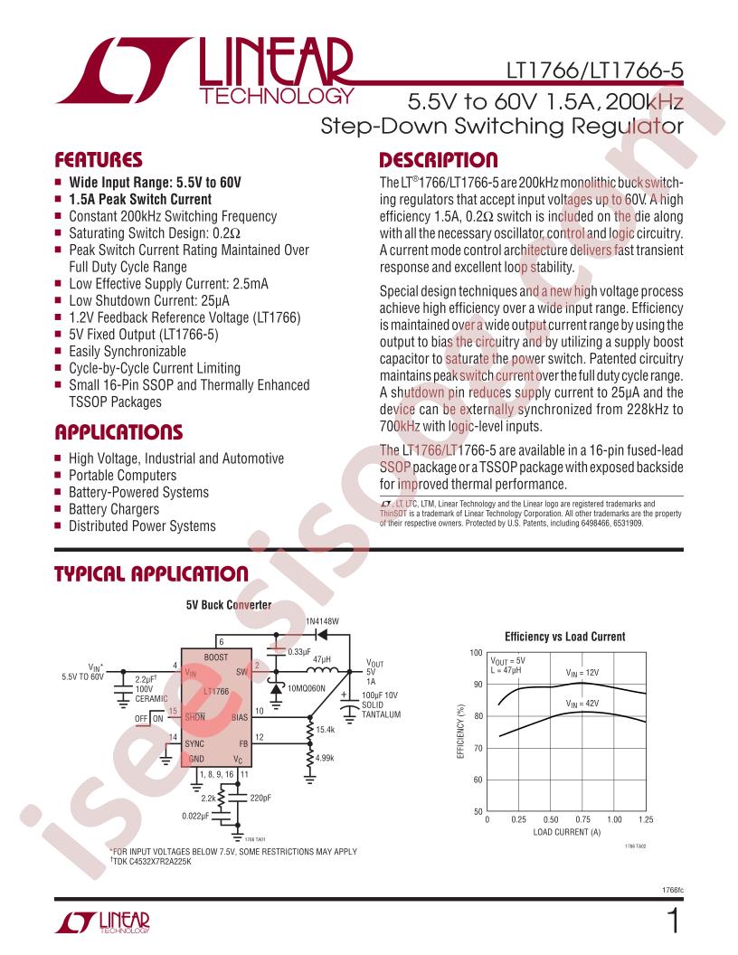 LT1766(-5) Datasheet