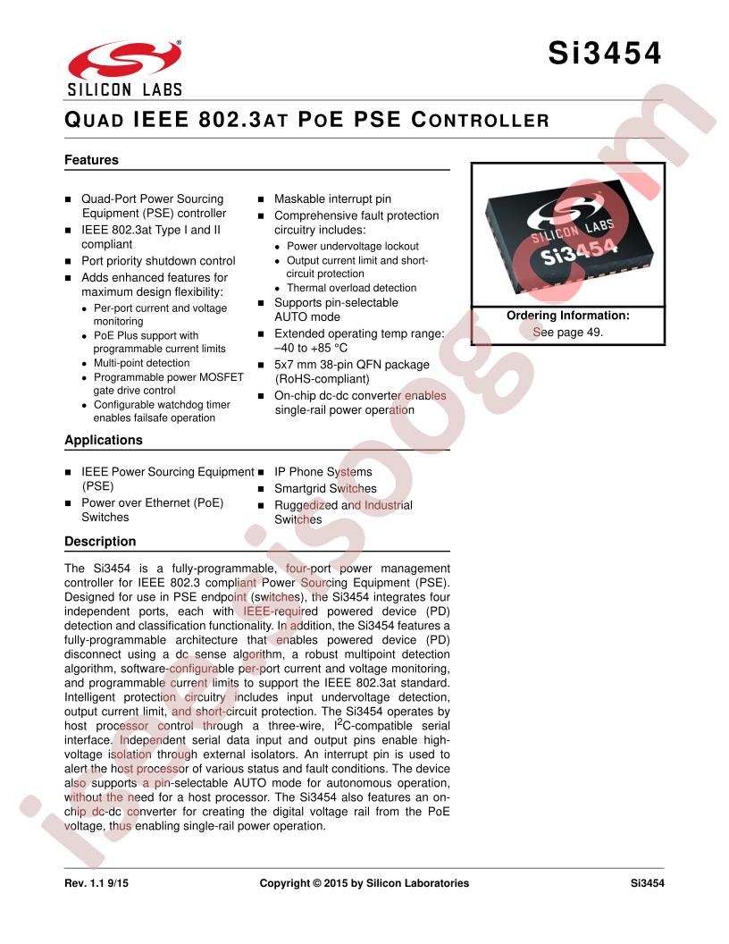 SI3454 Datasheet