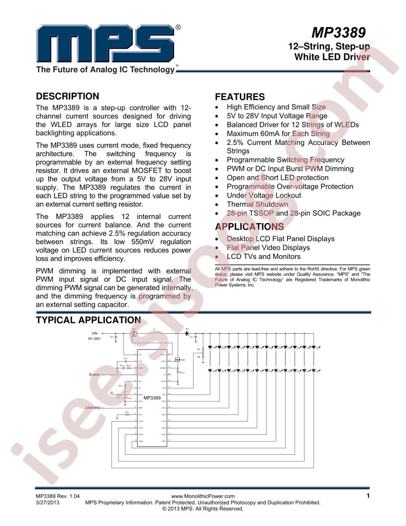 MP3389 Datasheet