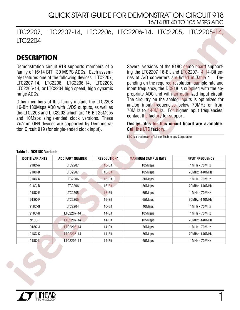 DC918 Quick Start Guide
