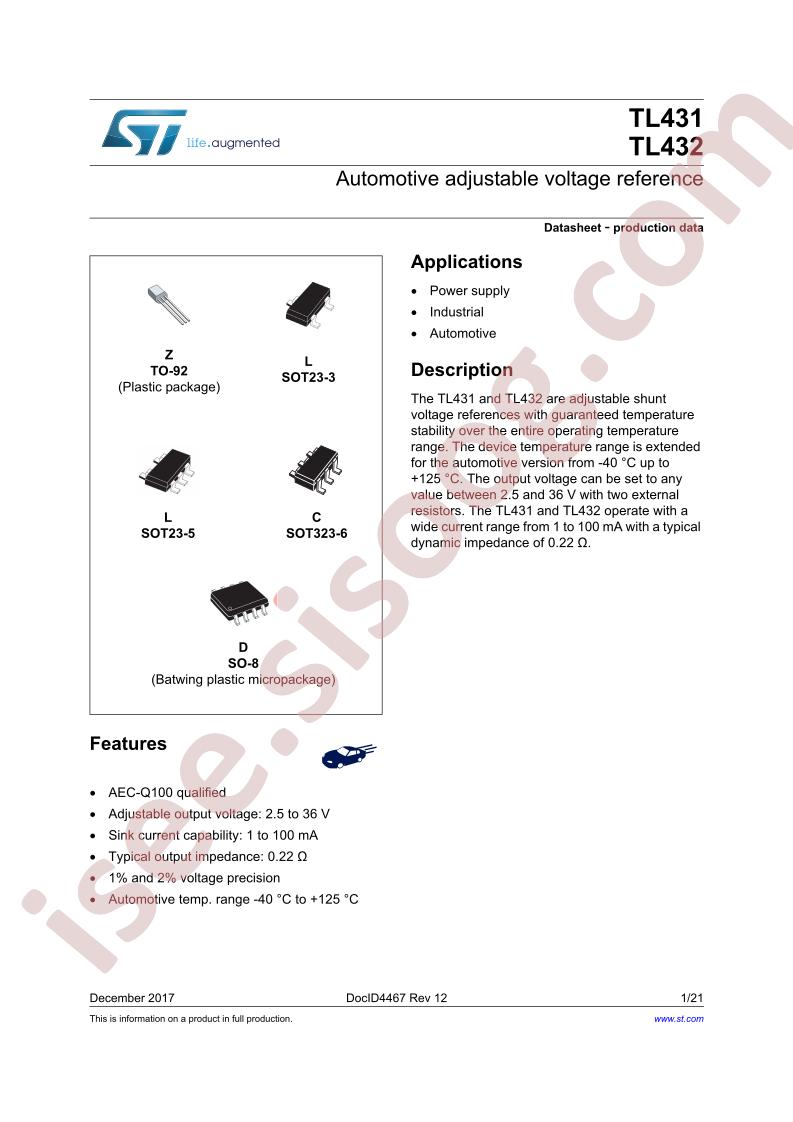 TL431 Datasheet