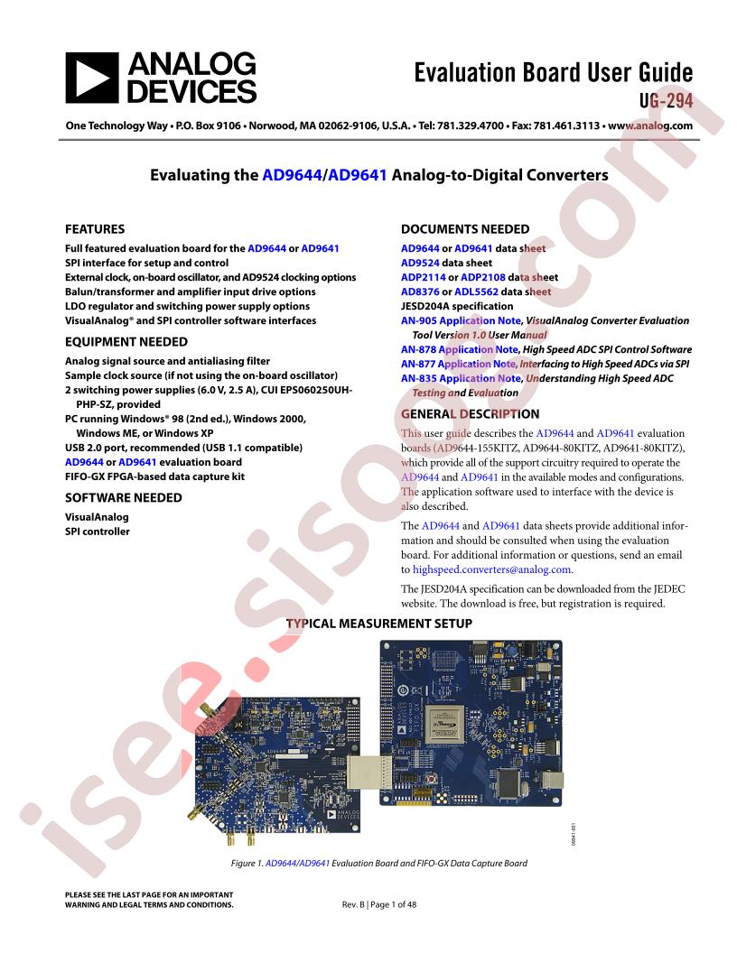 AD9641,44Eval Board