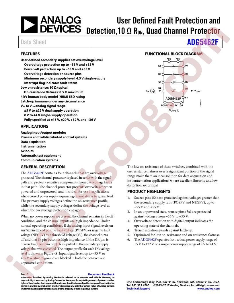 ADG5462F Series Datasheet