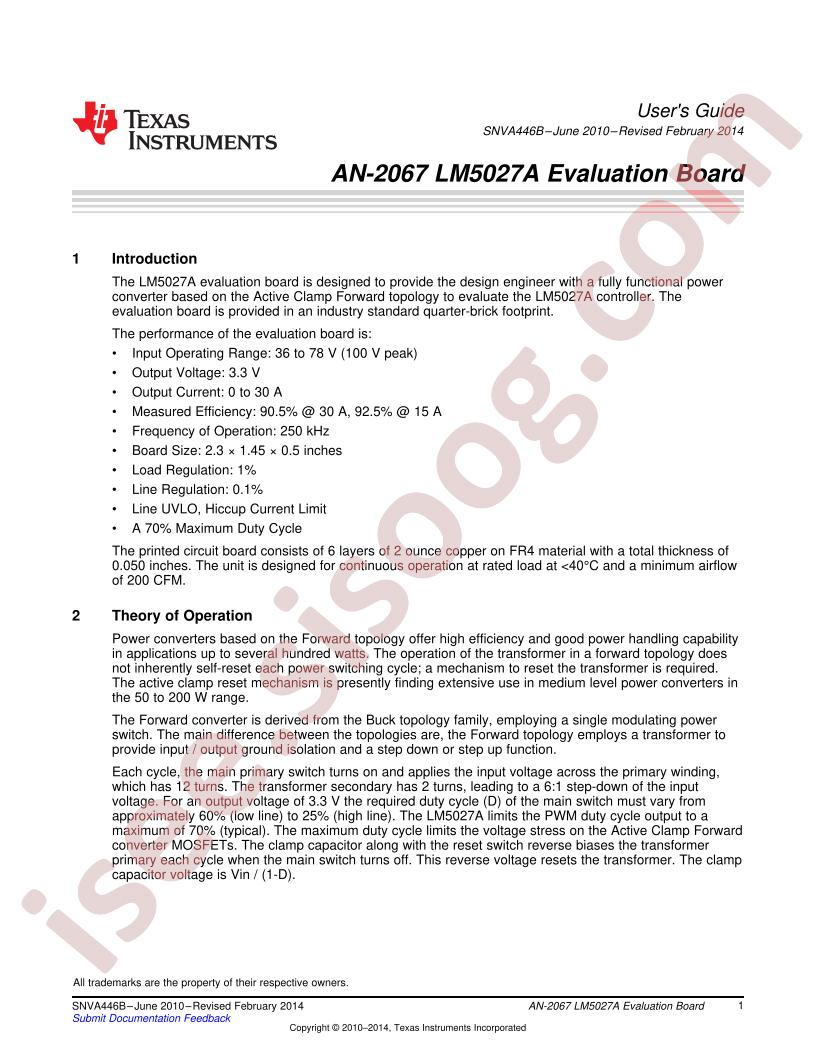 LM5027A Eval Board