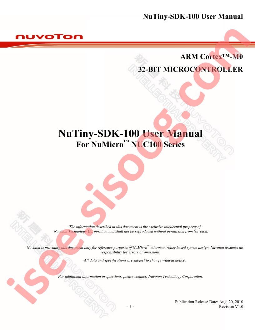 NuTiny-SDK-100 User Manual