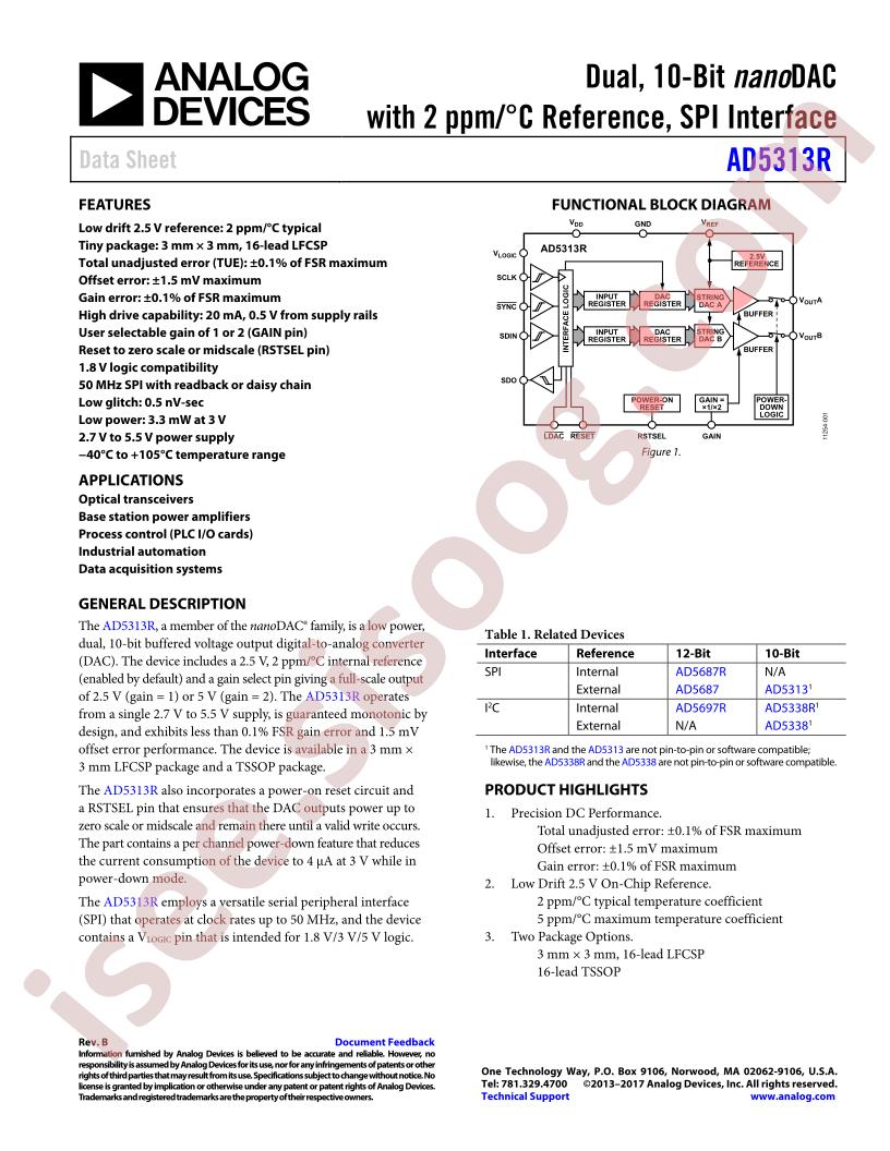 AD5313R Datasheet