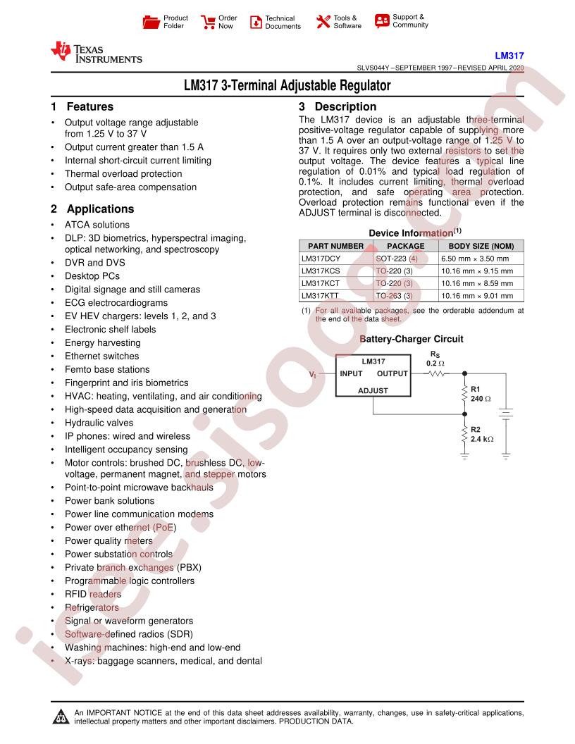 LM317 Datasheet