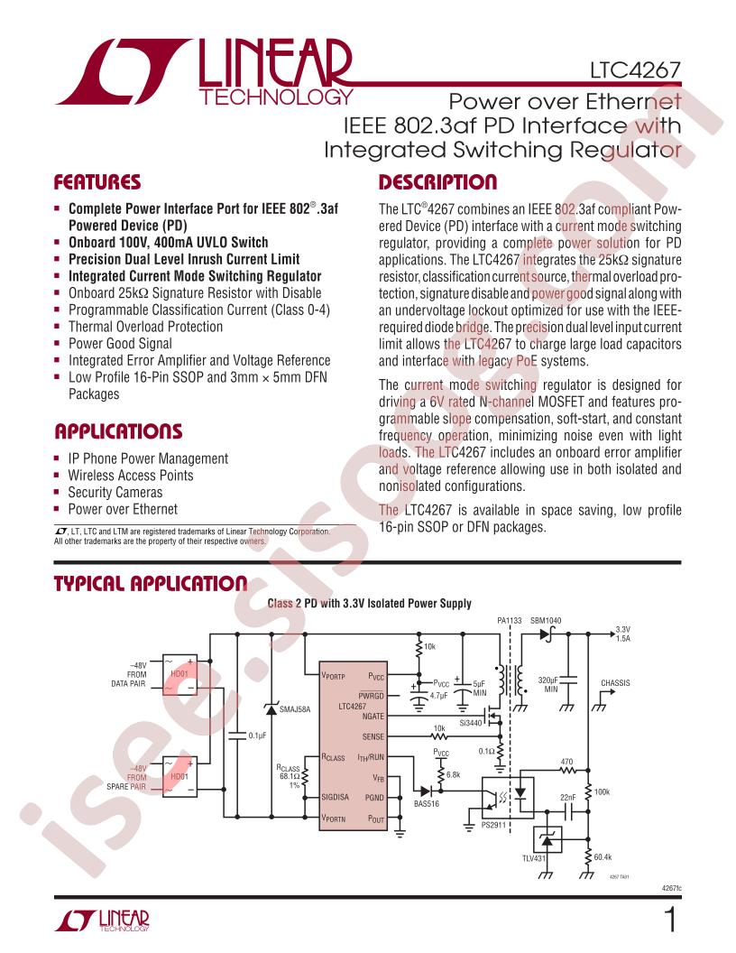 LTC4267 Datasheet