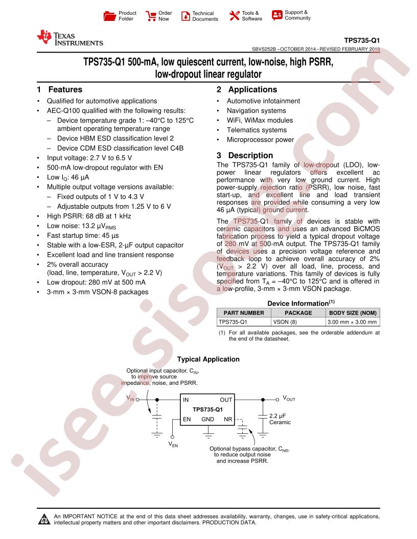 TPS735xx-Q1 Datasheet