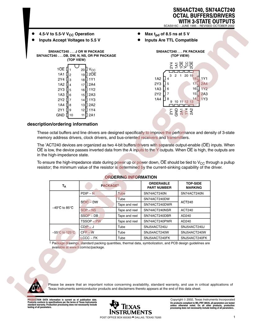 SN54/74ACT240