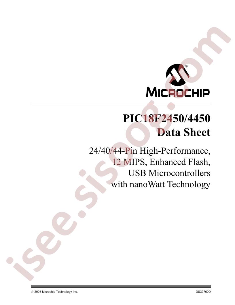 PIC18Fx450 Data Sheet