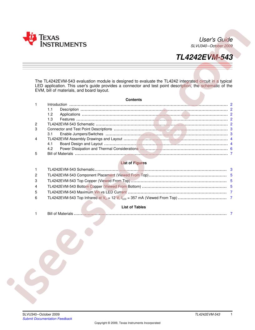 TL4242EVM-543 Guide