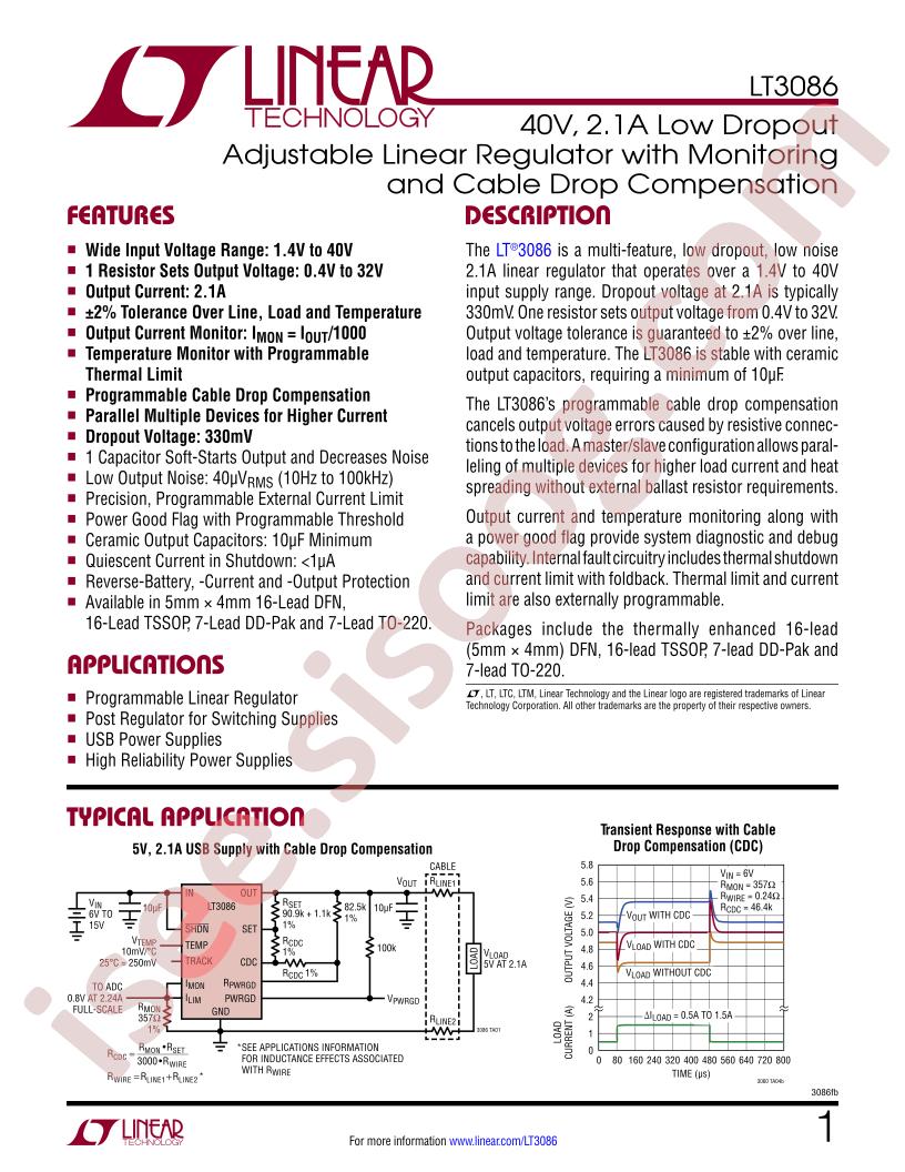 LT3086 Datasheet