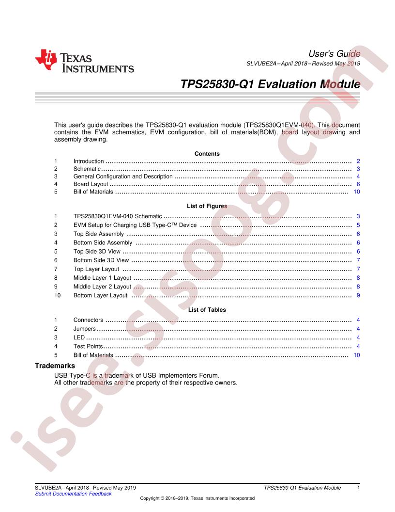 TPS25830-Q1 EVM User Guide