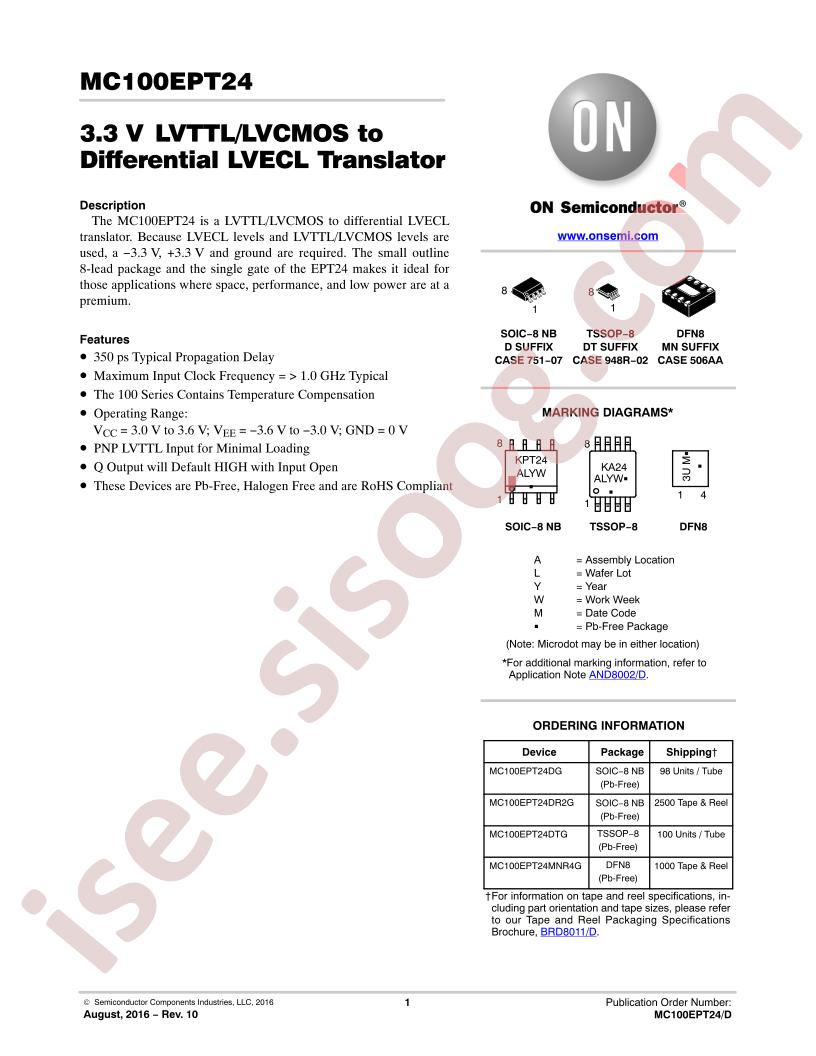 MC100EPT24 Series