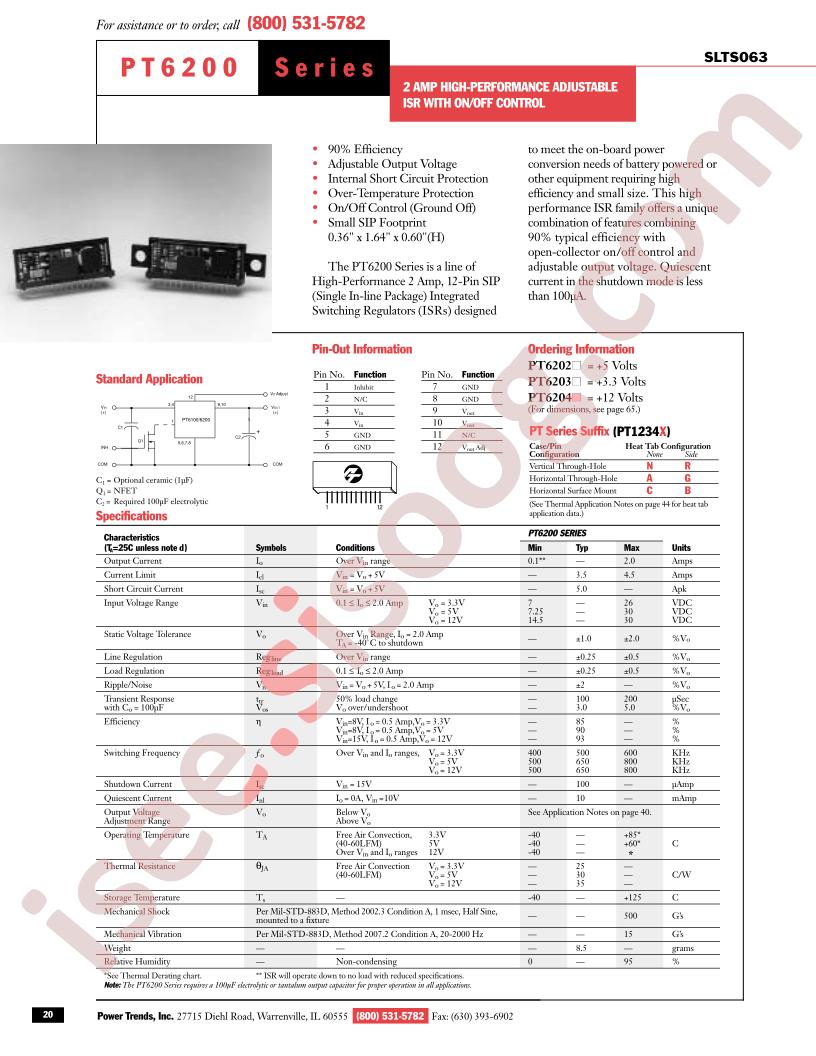 PT6200 Series