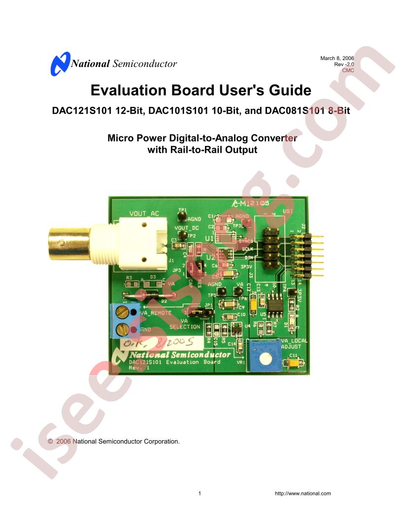 DAC(121,101,081)S101 Eval Board
