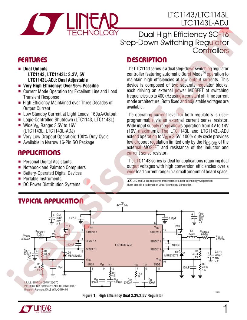 LTC1143(L,L-ADJ)