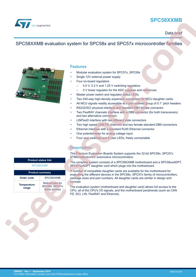 SPC58XXMB Data Brief