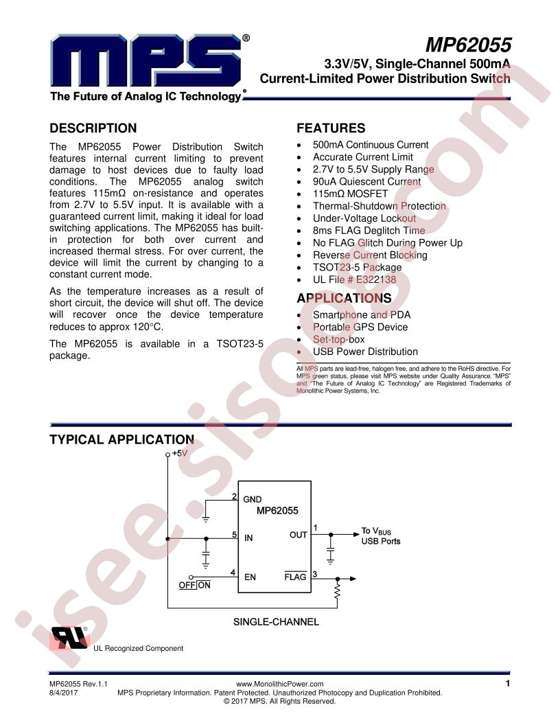 MP62055 Datasheet