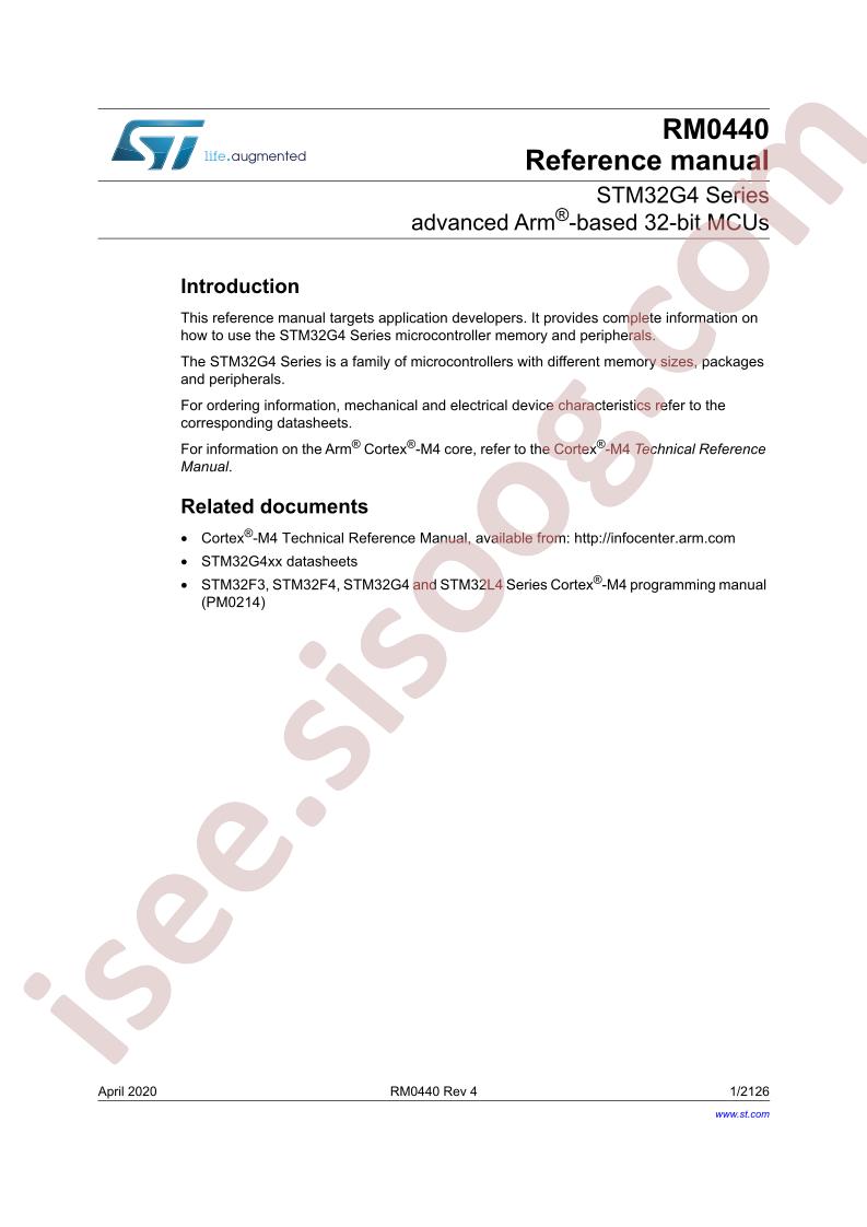 STM32G4 Ref. Manual