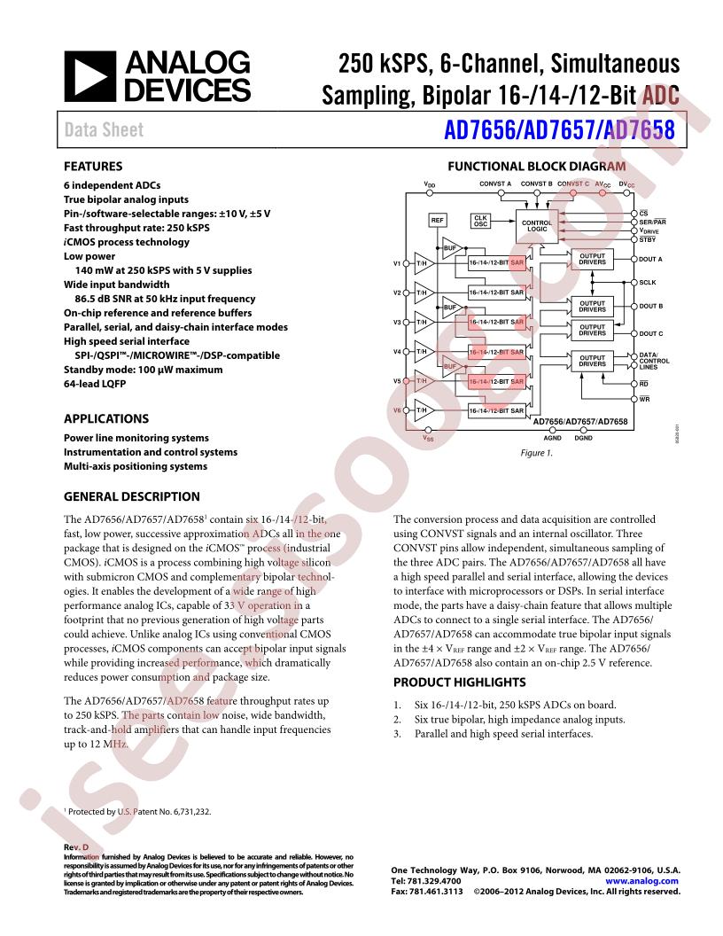 AD7656-58 Datasheet